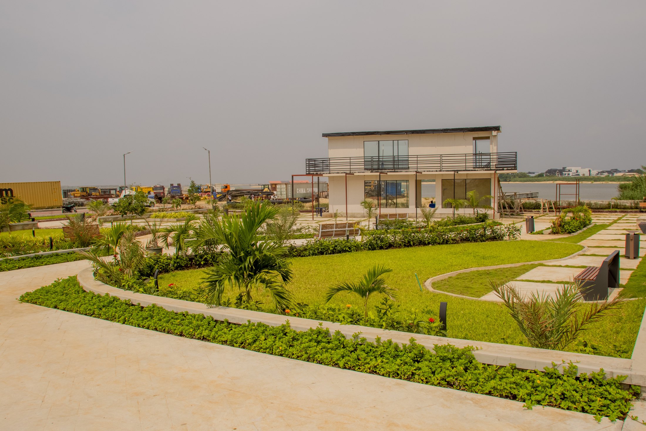 Residential estate landscape overview